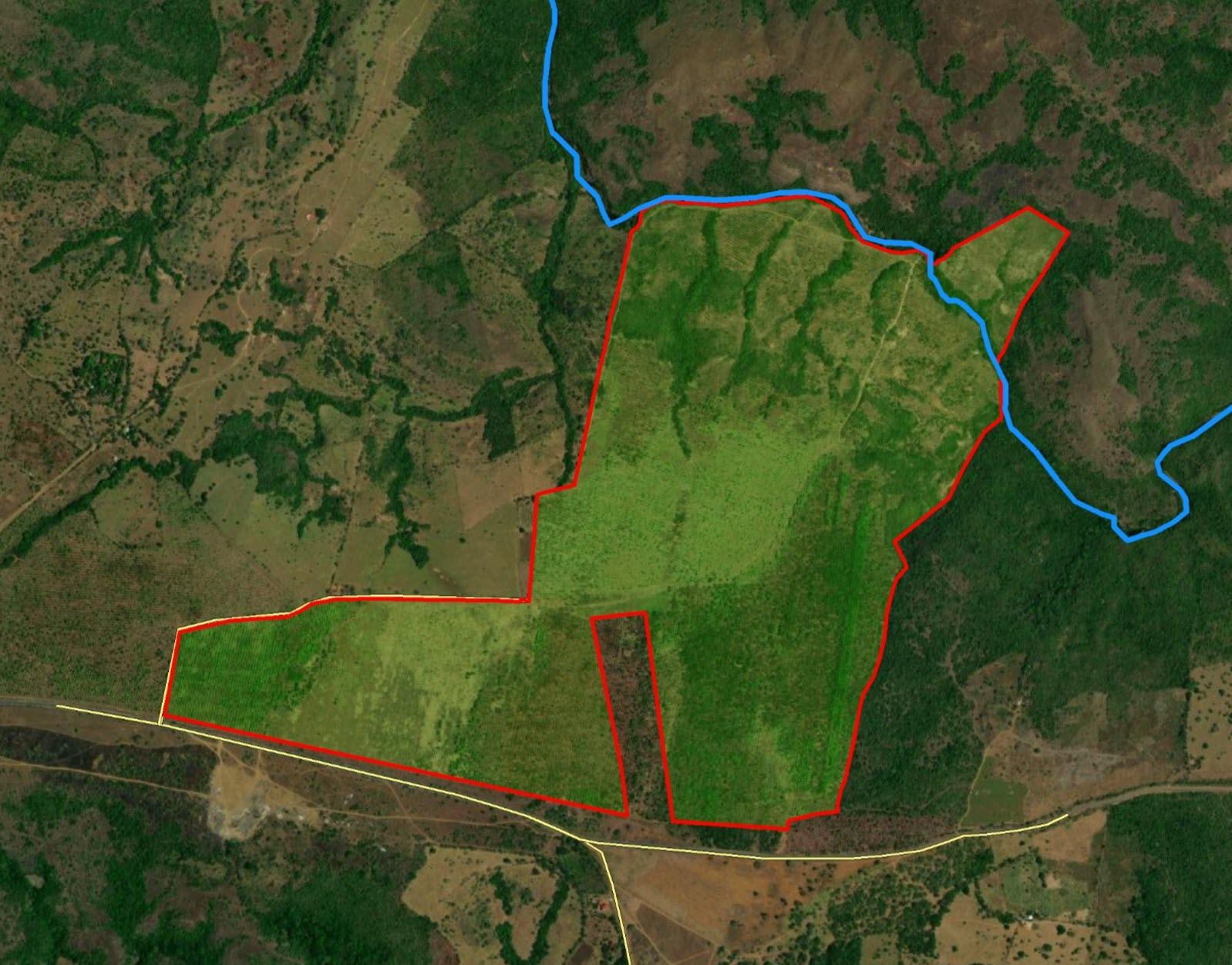 Imagen 2 – vista satelital de Rio Bacay
